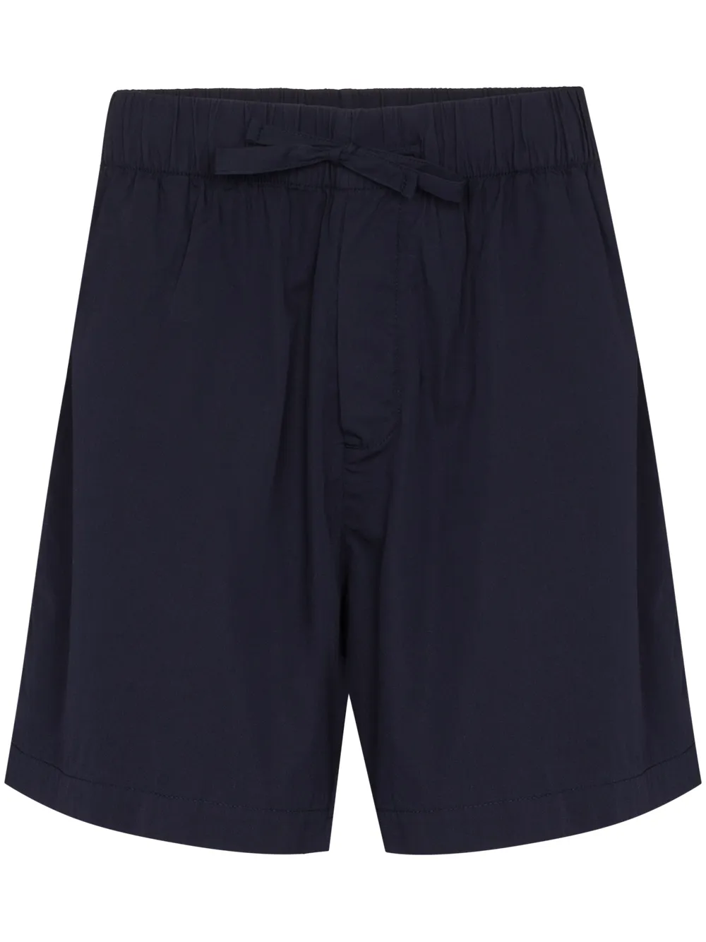 high-waisted drawstring poplin shorts