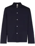 TEKLA long-sleeve poplin pajama shirt - Blue