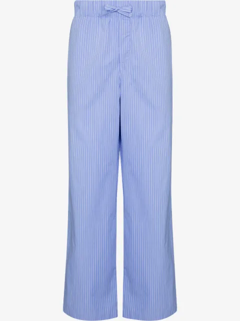 TEKLA striped drawstring pajama bottoms