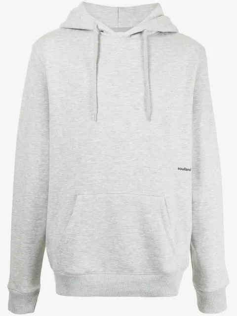 Soulland side logo print hoodie