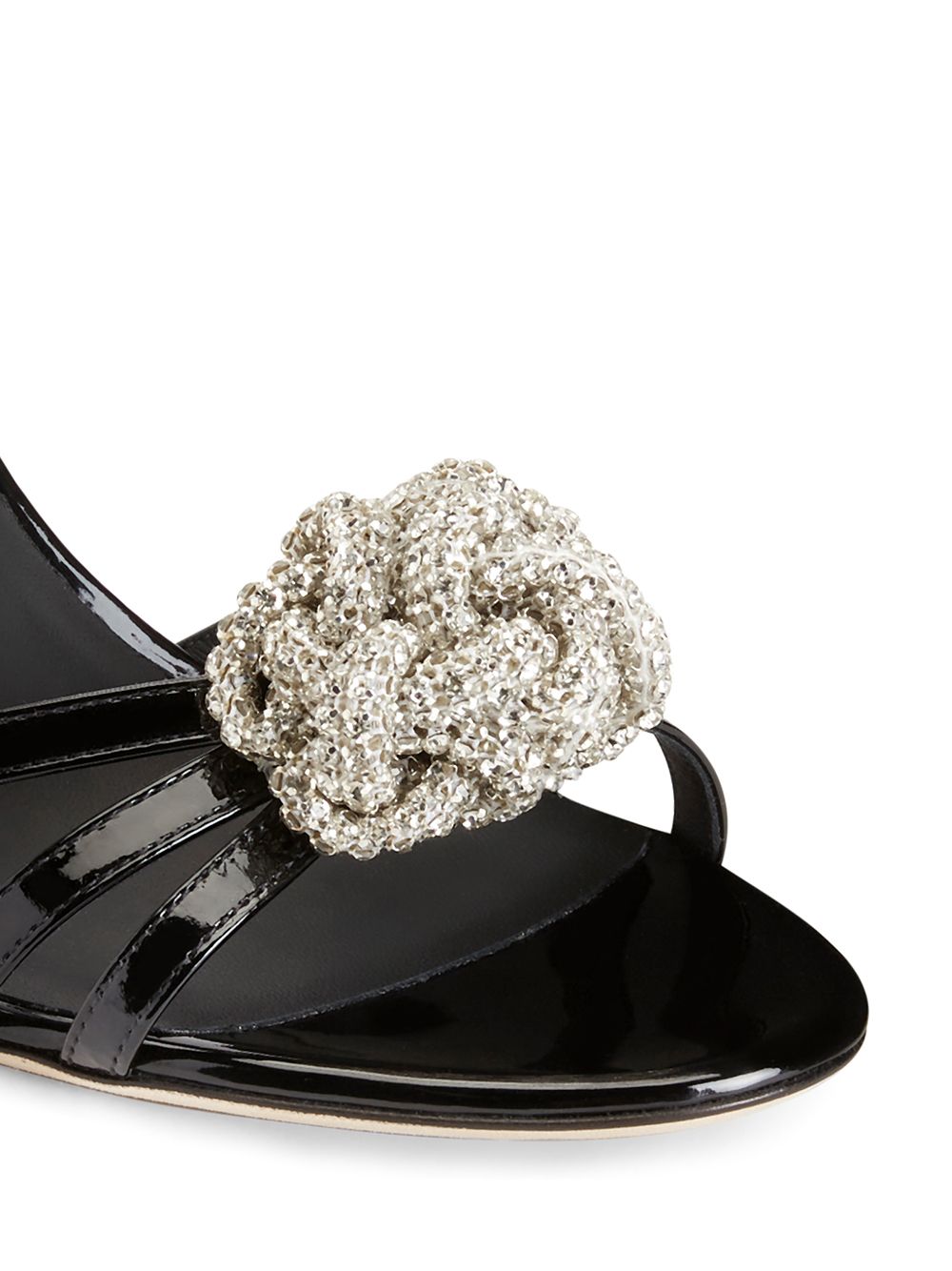 Shop Giuseppe Zanotti Crystal-embellished Stiletto Sandals In 黑色