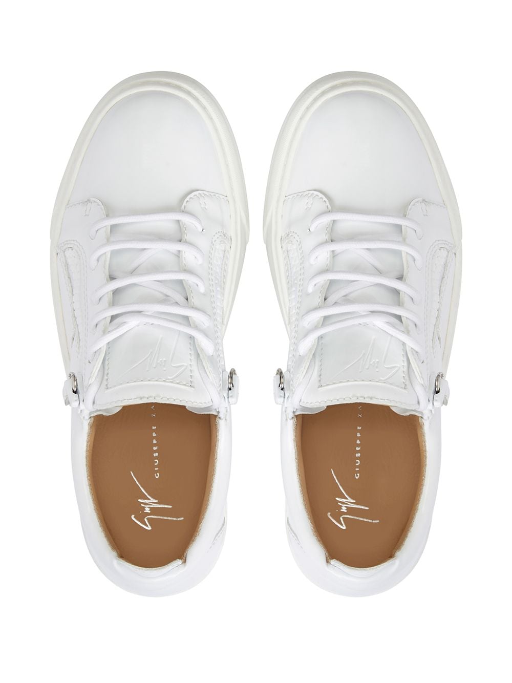 Shop Giuseppe Zanotti Nicki Low-top Sneakers In 白色