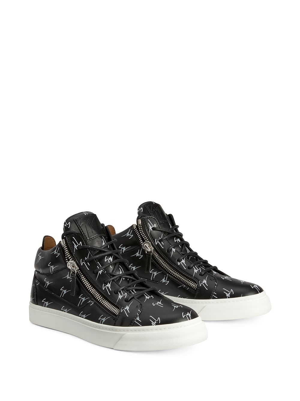 Shop Giuseppe Zanotti Kriss Signature-logo Sneakers In Schwarz