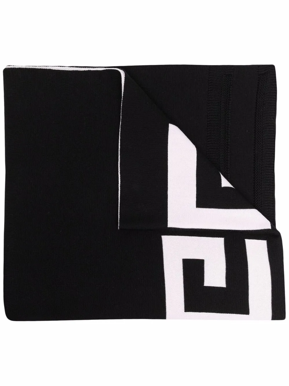 

Givenchy bufanda tejida con logo en intarsia - Negro