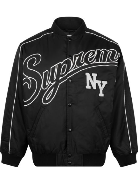 supreme contrast script varsity jacket