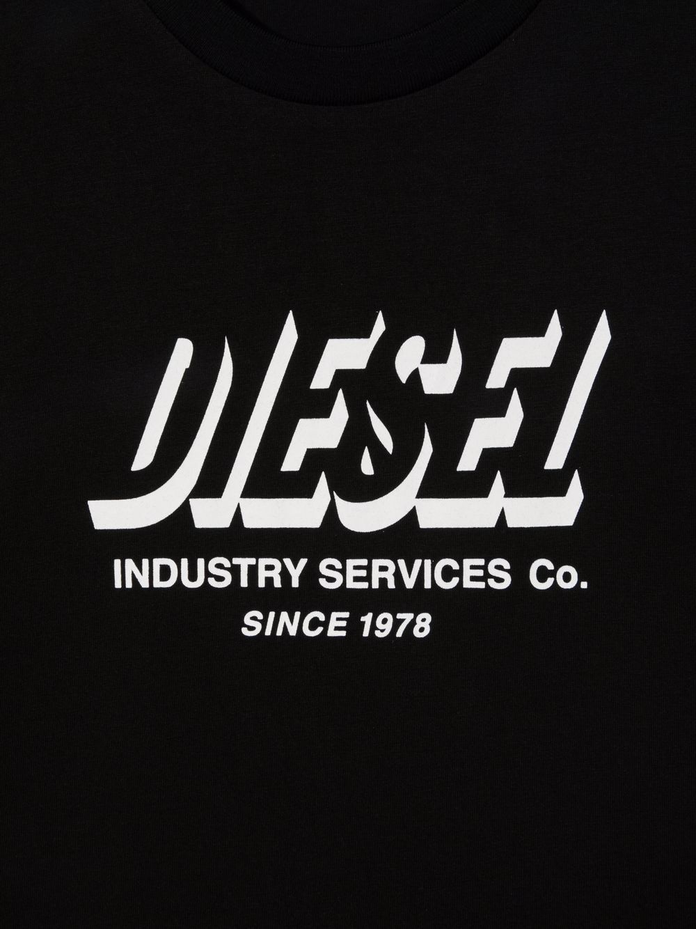 Shop Diesel Logo-print T-shirt In 黑色