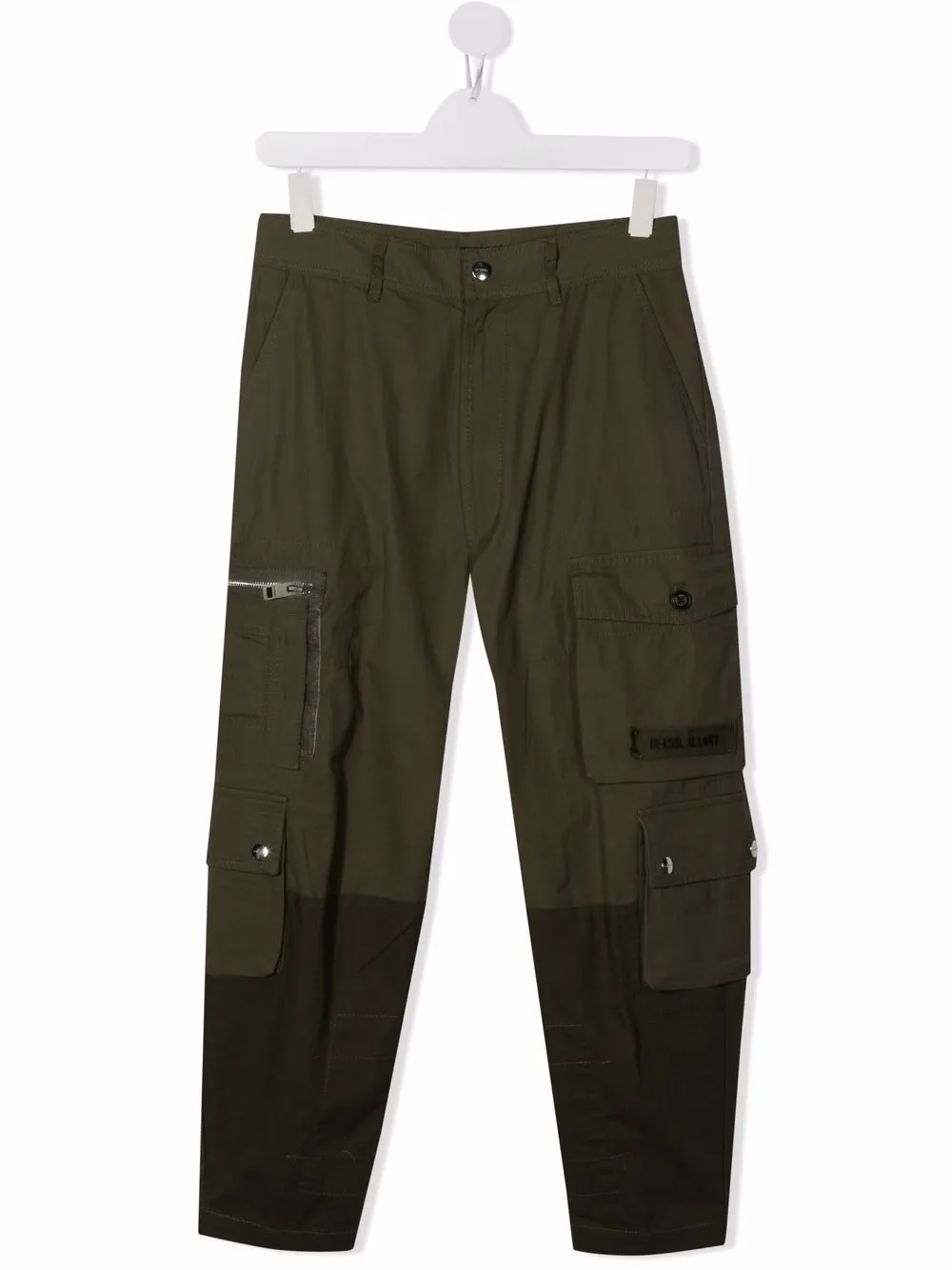 

Diesel Kids slim-cut cargo trousers - Verde