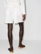 TEKLA high-waisted drawstring poplin shorts