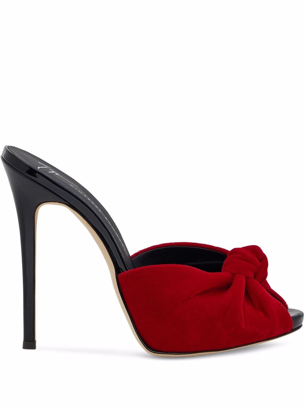 фото Giuseppe zanotti бархатные босоножки bridget 120