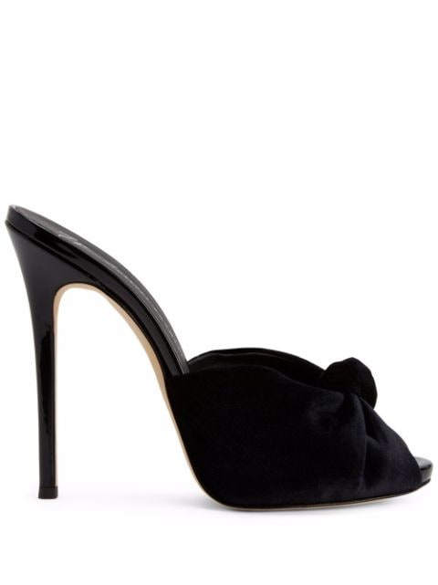 Shop Giuseppe Zanotti Bridget velvet sandals with Express Delivery ...