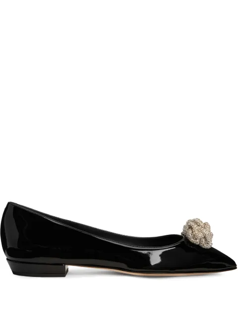 Giuseppe Zanotti Eglantine crystal ballerina shoes