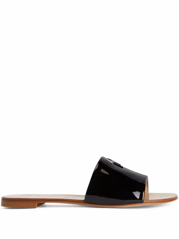 Giuseppe Zanotti Shirley patent effect Slides Farfetch