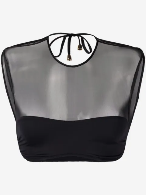 La Reveche Anna tulle-panel bikini top
