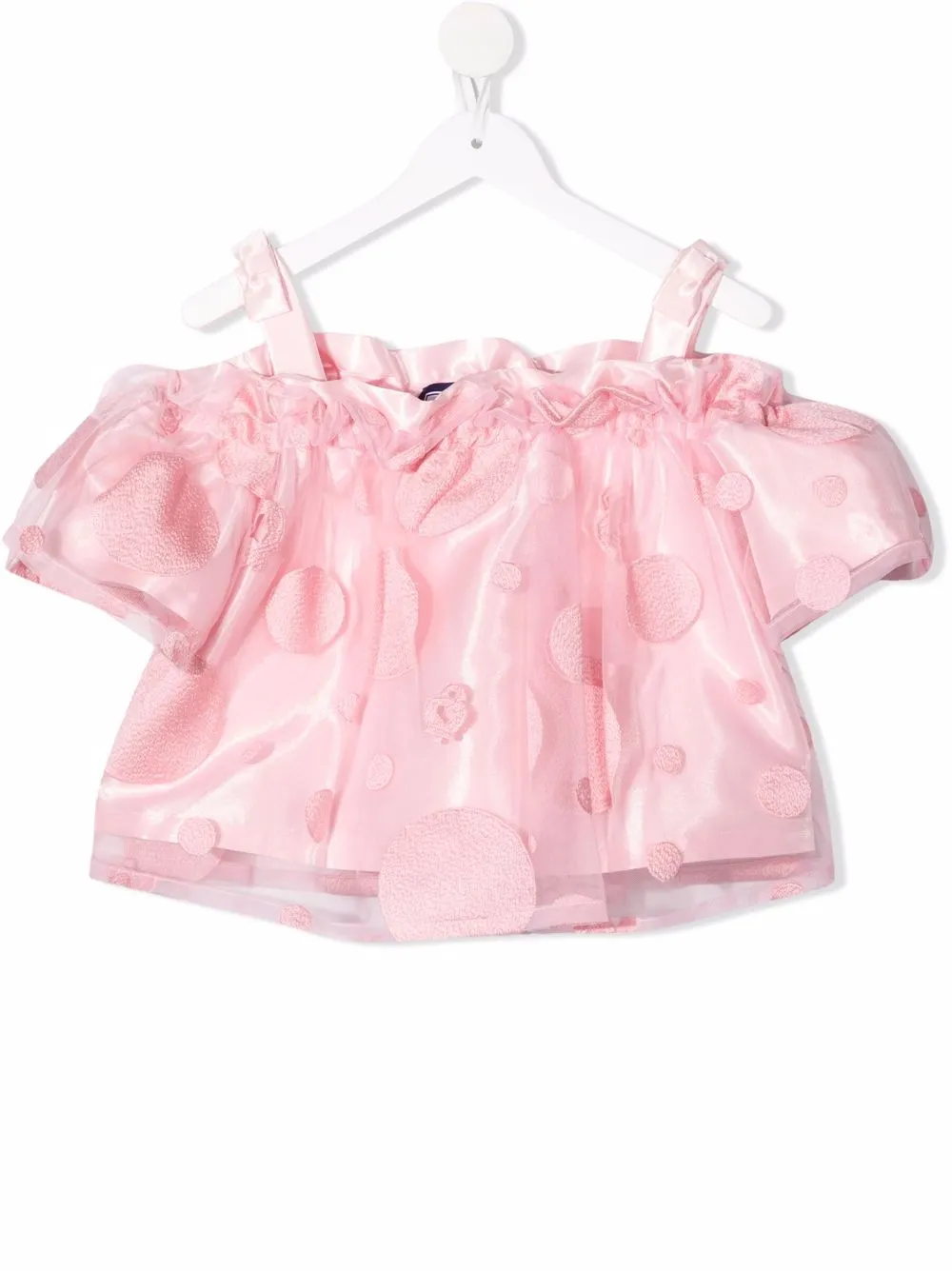 

Simonetta blusa bordada con hombros descubiertos - Rosado