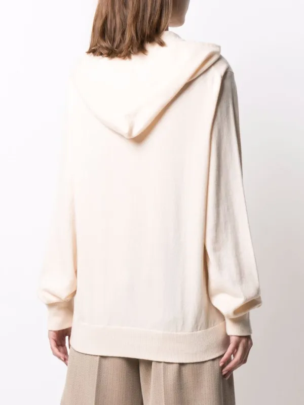 beige cashmere moletom com capuz