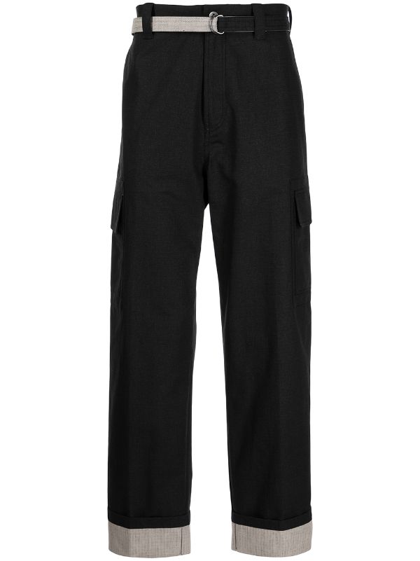 CRAIG GREEN NYLON WIDE PANTS NAVY XS | horsemoveis.com.br