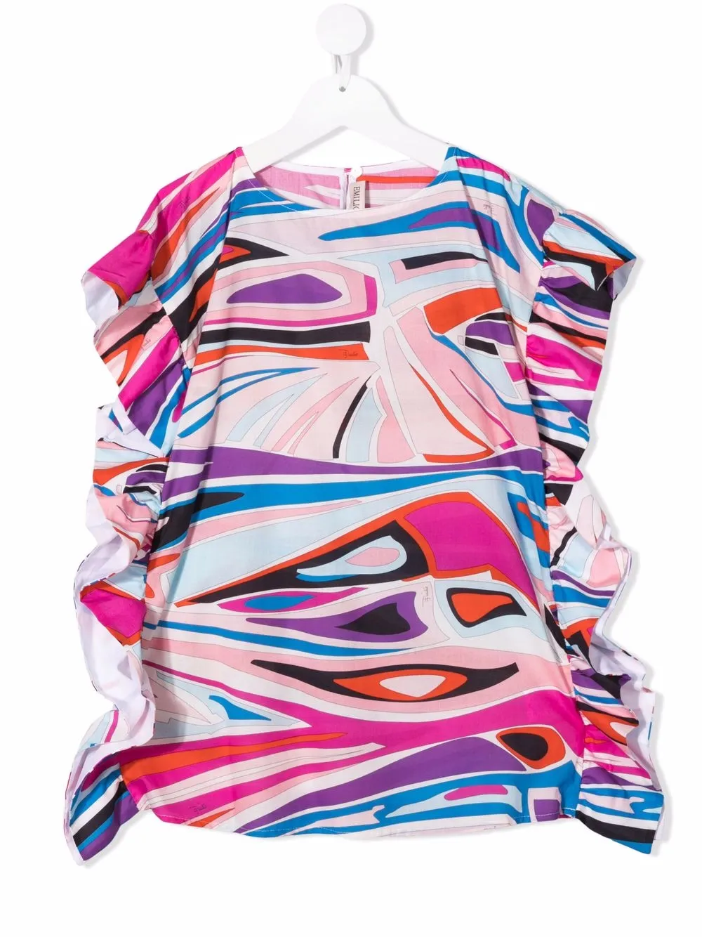 

PUCCI Junior vestido con estampado abstracto - Rosado