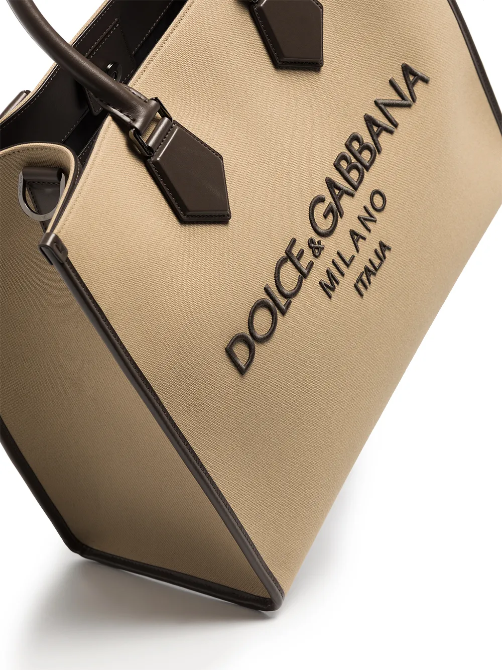 фото Dolce & gabbana сумка-шопер edge с вышитым логотипом