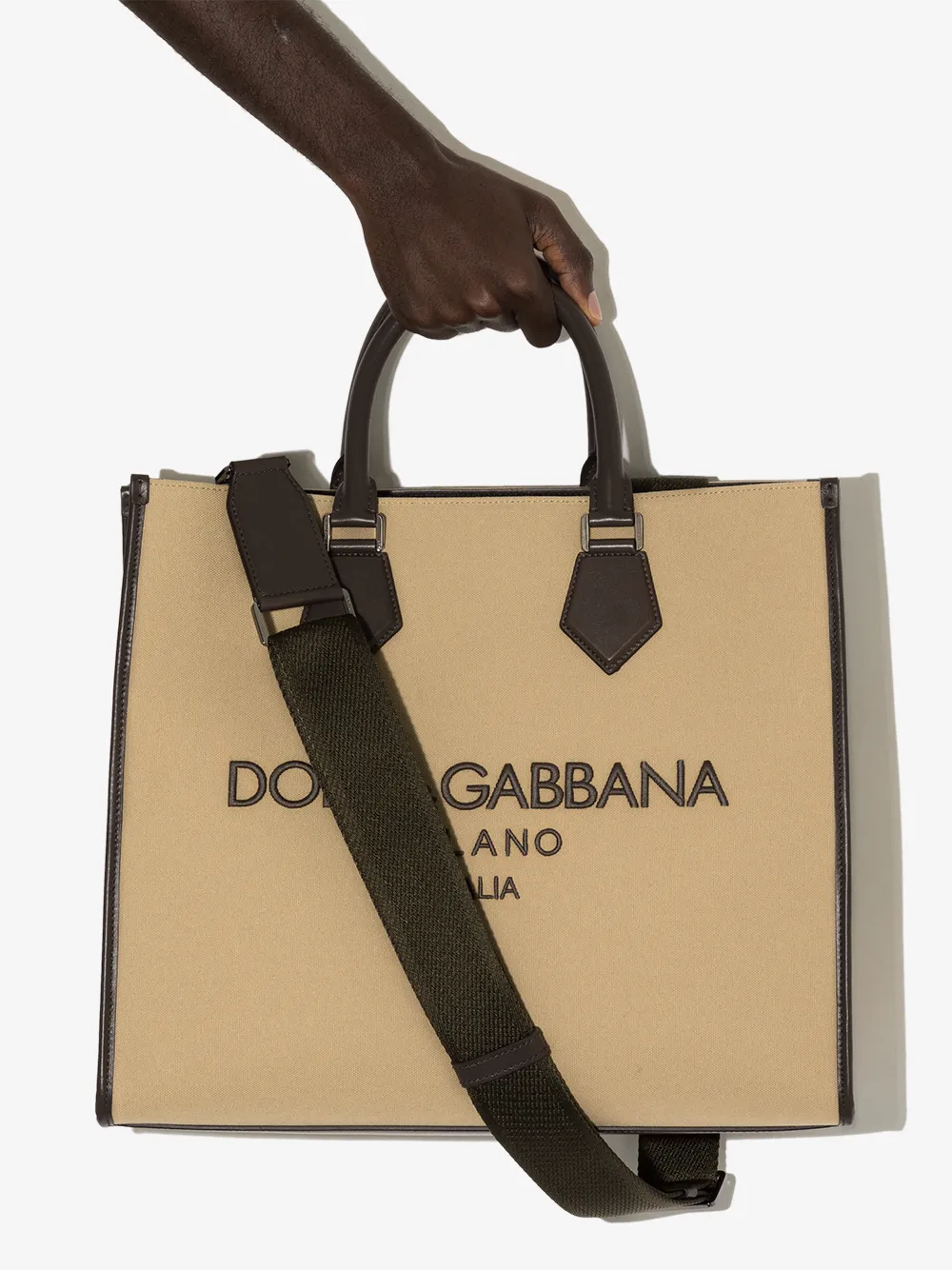 фото Dolce & gabbana сумка-шопер edge с вышитым логотипом