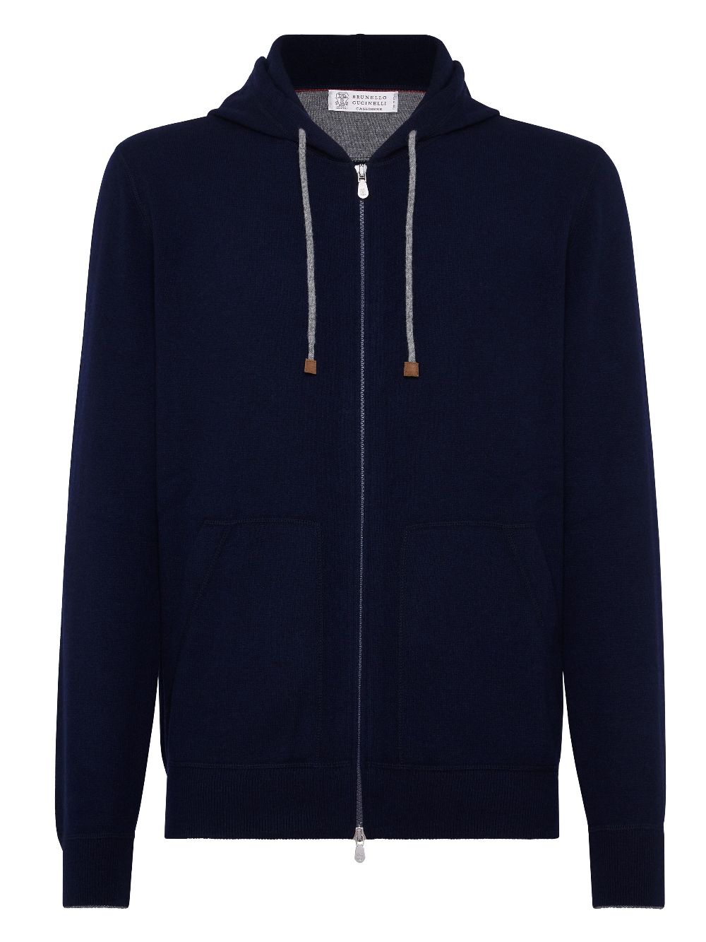 Brunello Cucinelli drawstring zipped cashmere hoodie Men