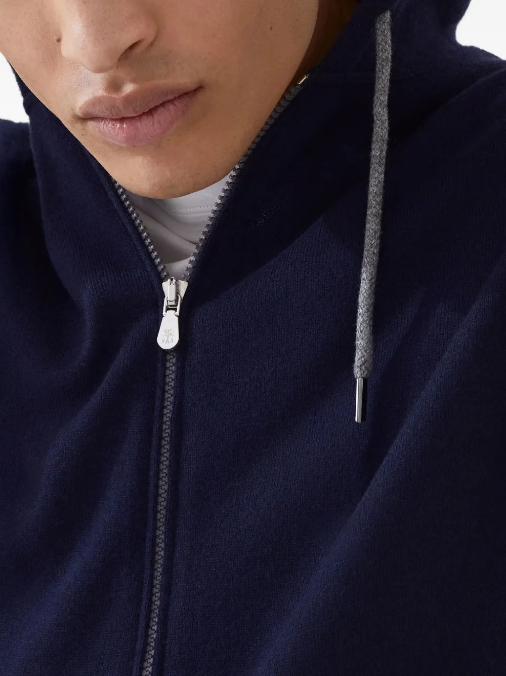 BRUNELLO CUCINELLI カシミヤ パーカー Brunello Cucinelli カシミア ジップ パーカー | グレー