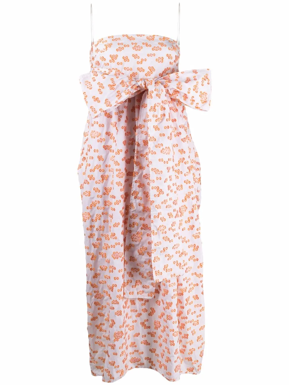 

Cecilie Bahnsen vestido midi Jilly - Blanco