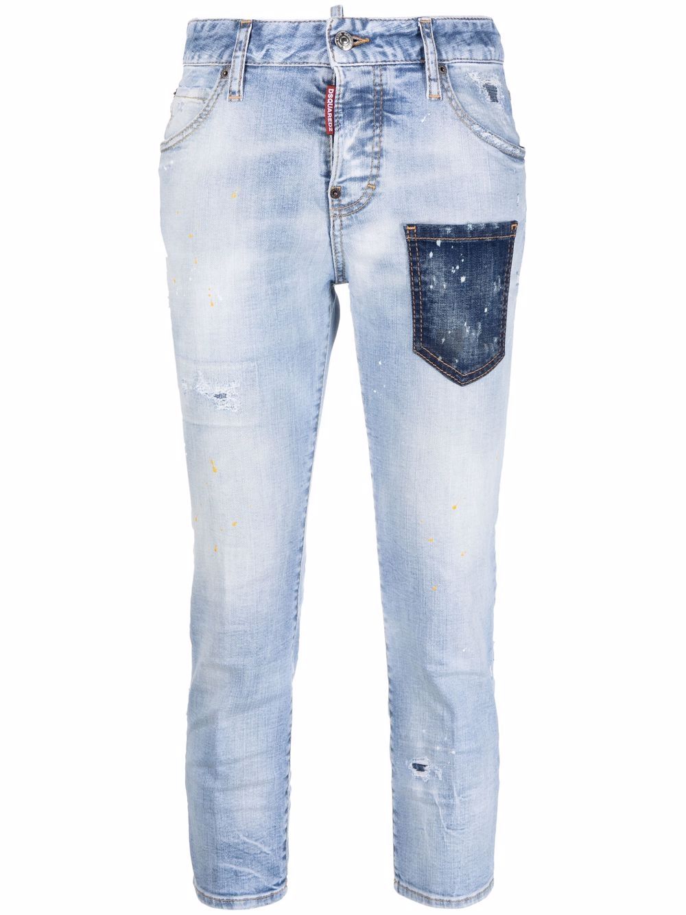Dsquared2 contrast-pocket Cropped Jeans - Farfetch