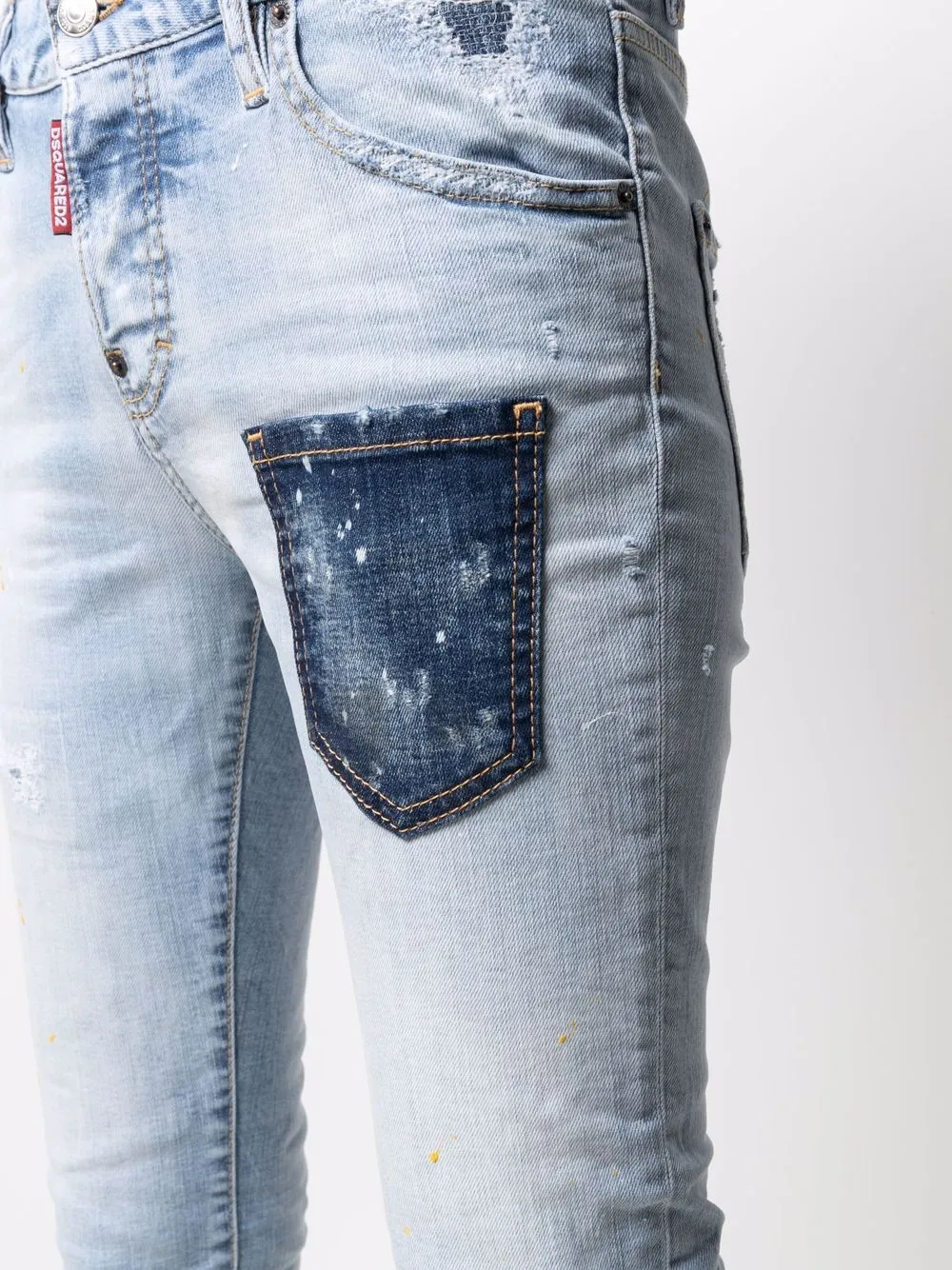 Dsquared2 contrast-pocket Cropped Jeans - Farfetch