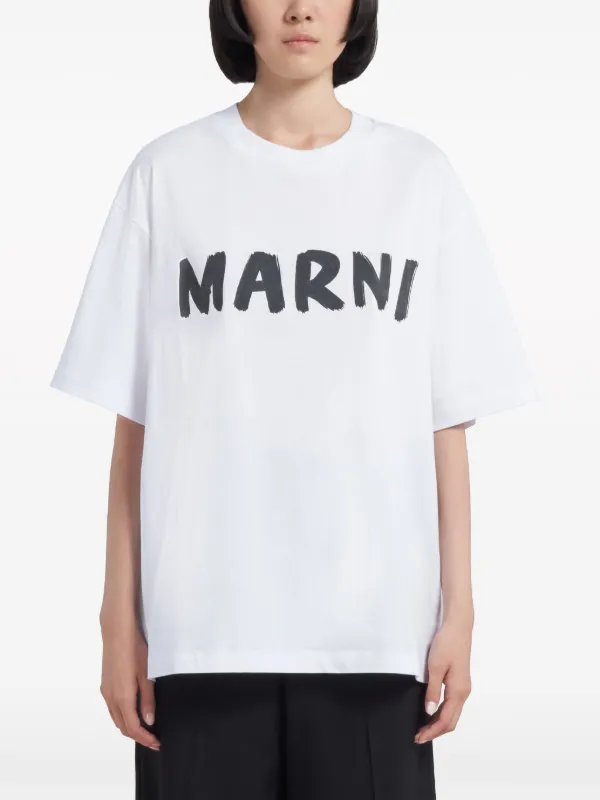 Marni logo-print Cotton T-shirt - Farfetch