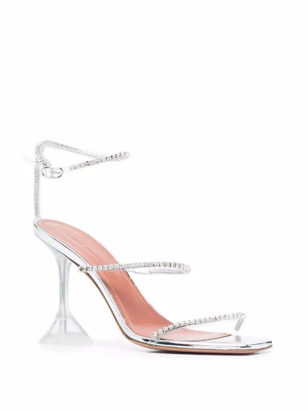 【関税込み】Amina Muaddi ピンク Gilda ヒールサンダル Amina Muaddi Gilda サンダル 通販 - FARFETCH