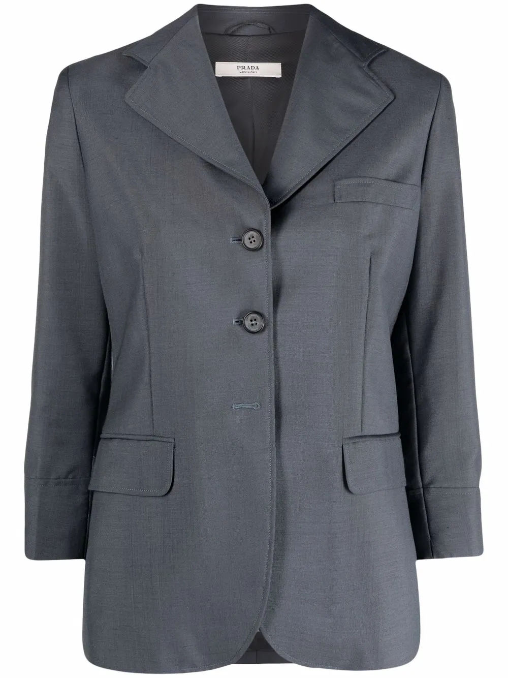 

Prada Pre-Owned blazer con mangas tres cuartos 1990 - Gris