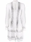Temperley London Robin long-sleeve mini dress - White