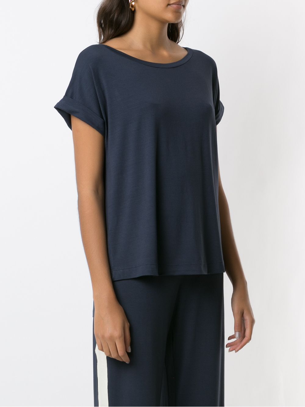 Shop Lygia & Nanny Rolled-sleeve T-shirt In Blau