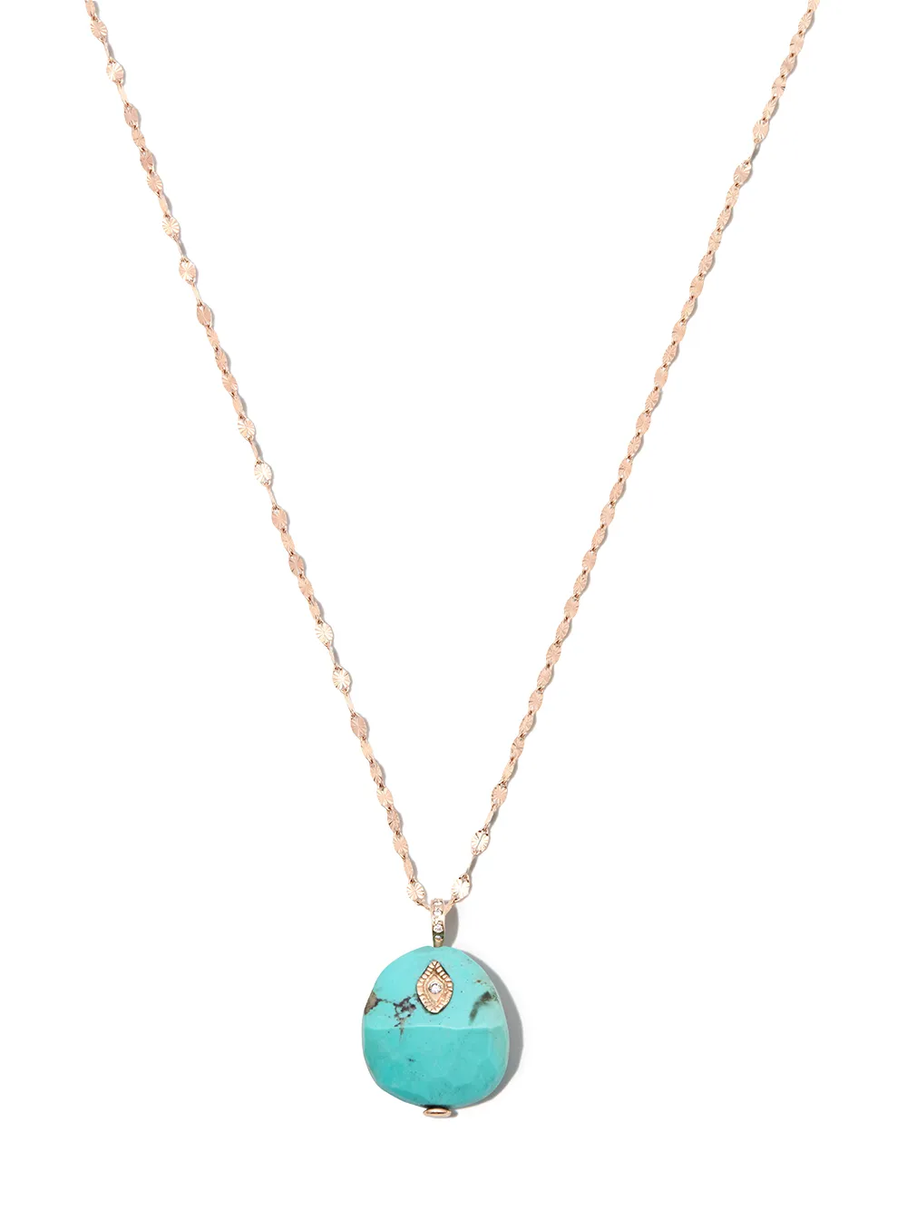 

Pascale Monvoisin 9kt and 14kt yellow gold Arles turquoise and diamond necklace - Green