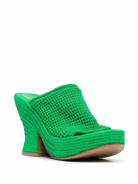 Bottega Veneta Woven Wedge Mules - Farfetch