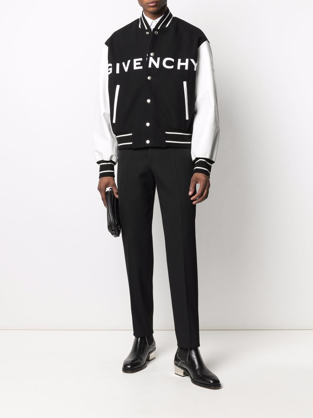 Image  2 sur Givenchy veste bomber à manches contrastantes