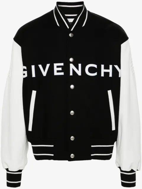 Givenchy logo-emboosed bomber jacket