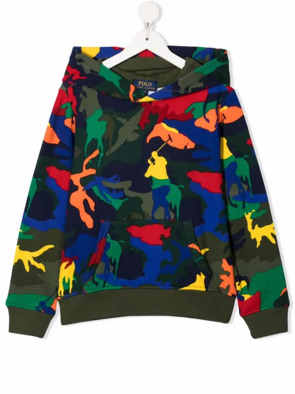 polo pony camo hoodie