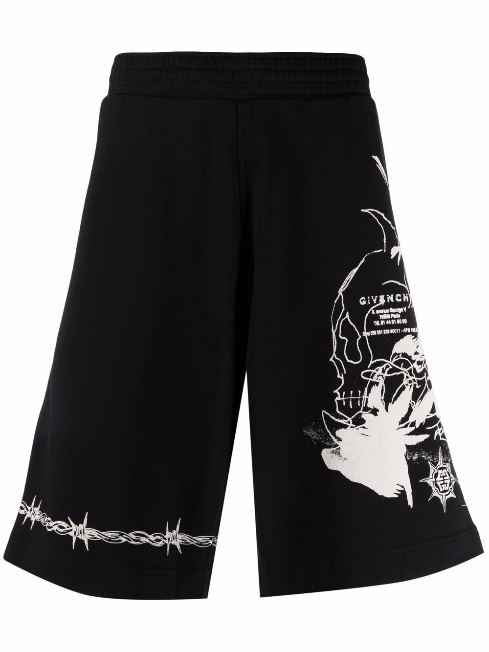 фото Givenchy спортивные шорты с принтом gothic