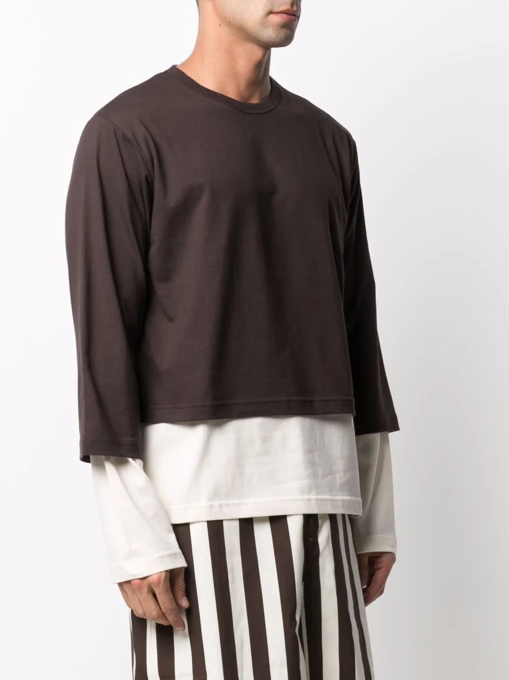 Sunnei T-shirt met dubbele laag Bruin