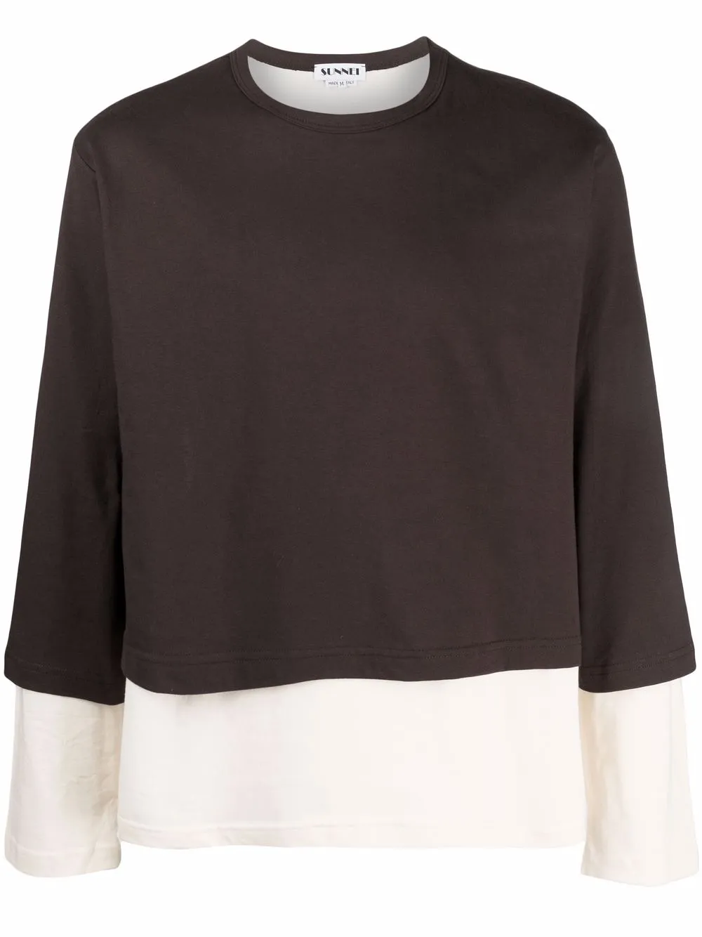 Sunnei T-shirt met dubbele laag Bruin
