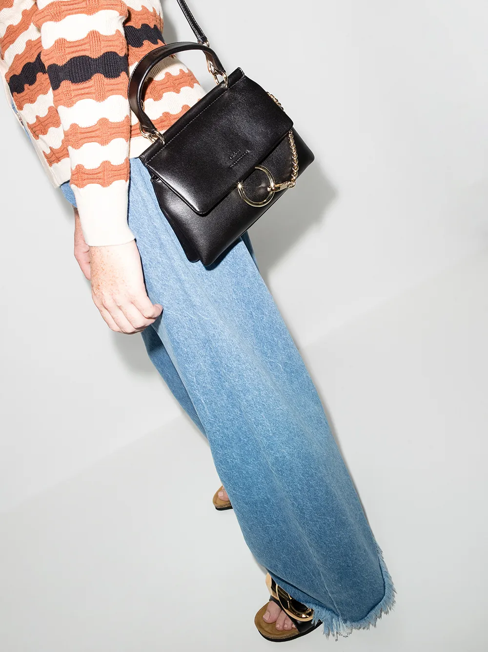 Chloé Mini Faye Shoulder Bag In Black
