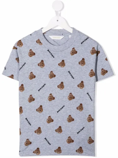 Palm Angels Kids bear-motif T-shirt