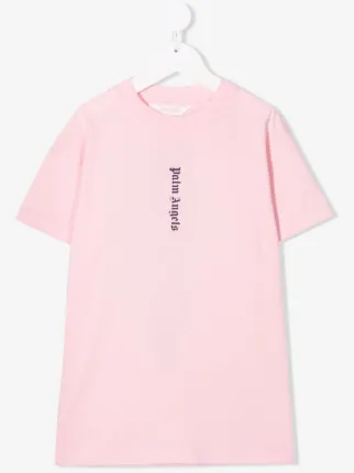 palm angels oversized t shirt dress Palm Angels Kids logo-print T-shirt Dress | Pink