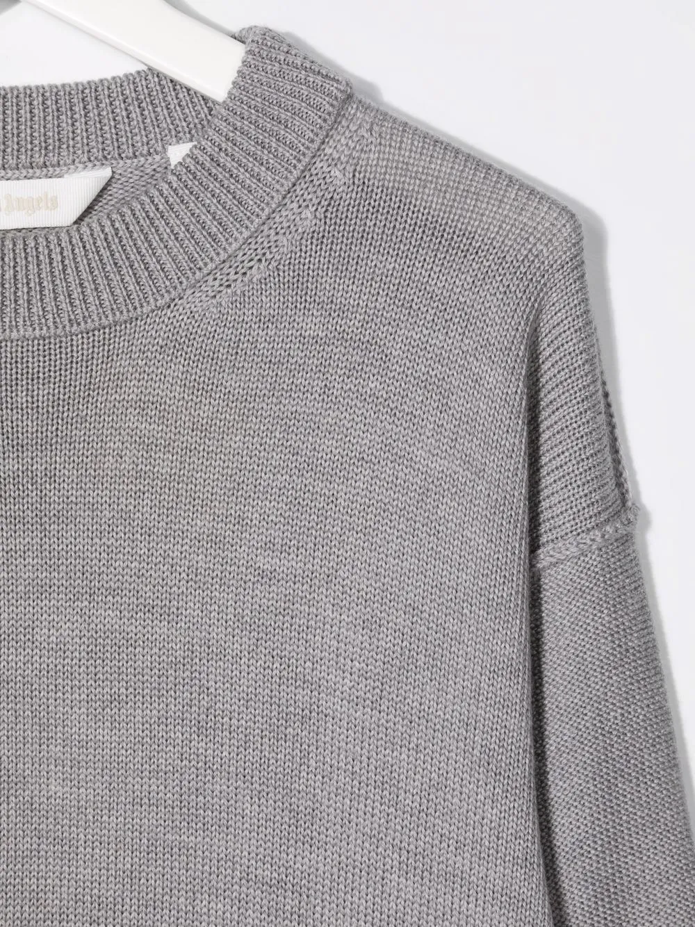 Palm Angels Kids Grey & Multicolor Knit Logo Dress In Grey