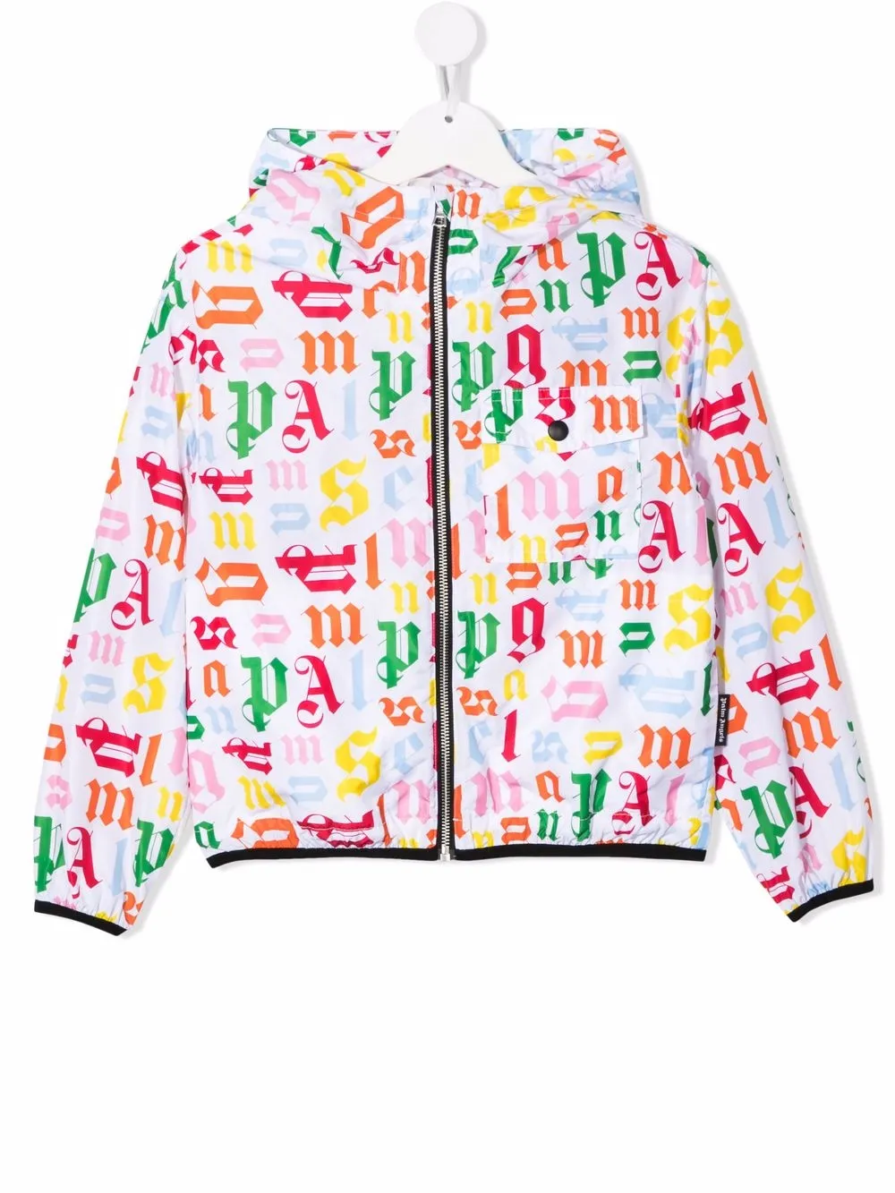 Palm Angels Kids ロゴ ウインドブレーカー - ホワイト Palm Angels Kids ロゴ ウインドブレーカー - ホワイト