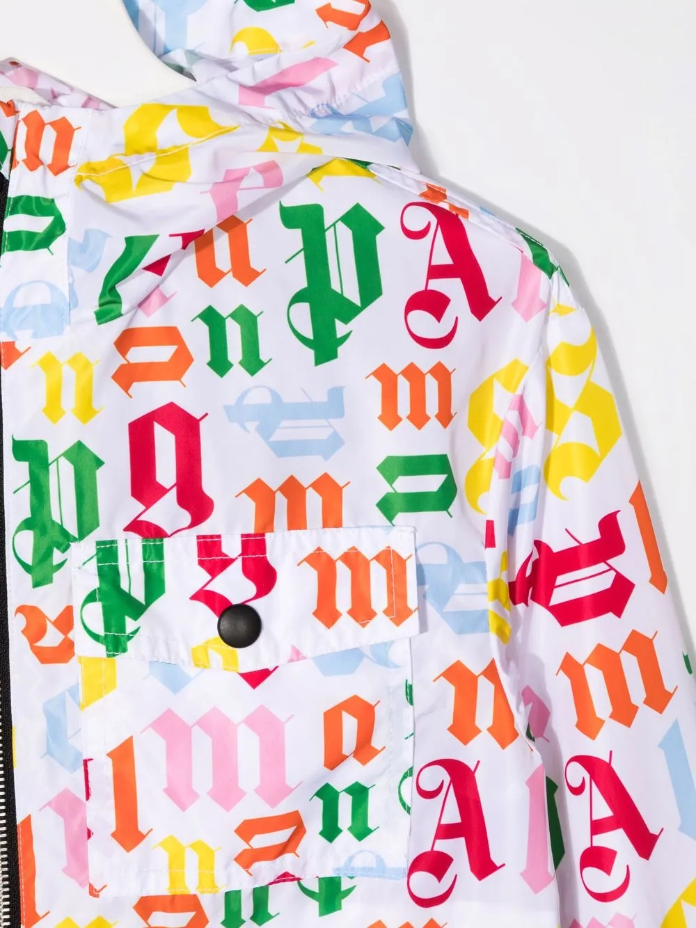 Palm Angels Kids Windjack met logoprint Wit
