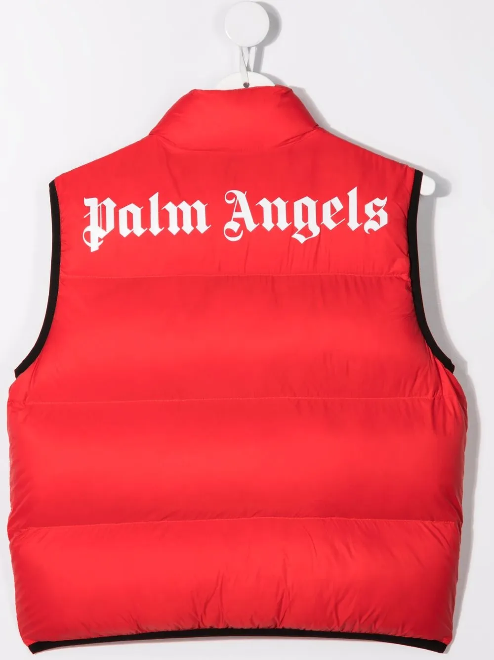 Palm Angels Logo-print Padded Gilet In Red