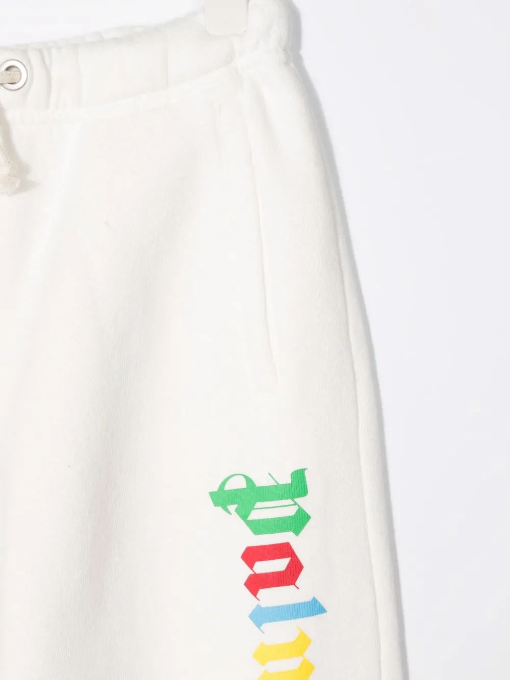  Palm Angels Kids Jogginghose Mit Logo Print   Weiß 
