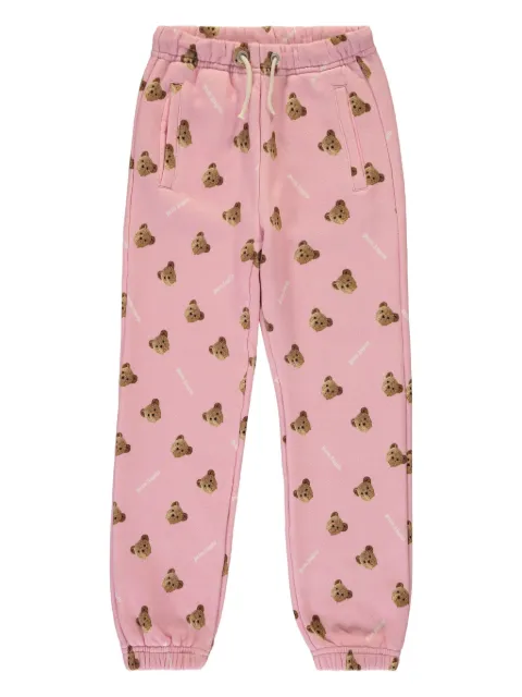 Palm Angels Kids all-over teddy bear print trousers